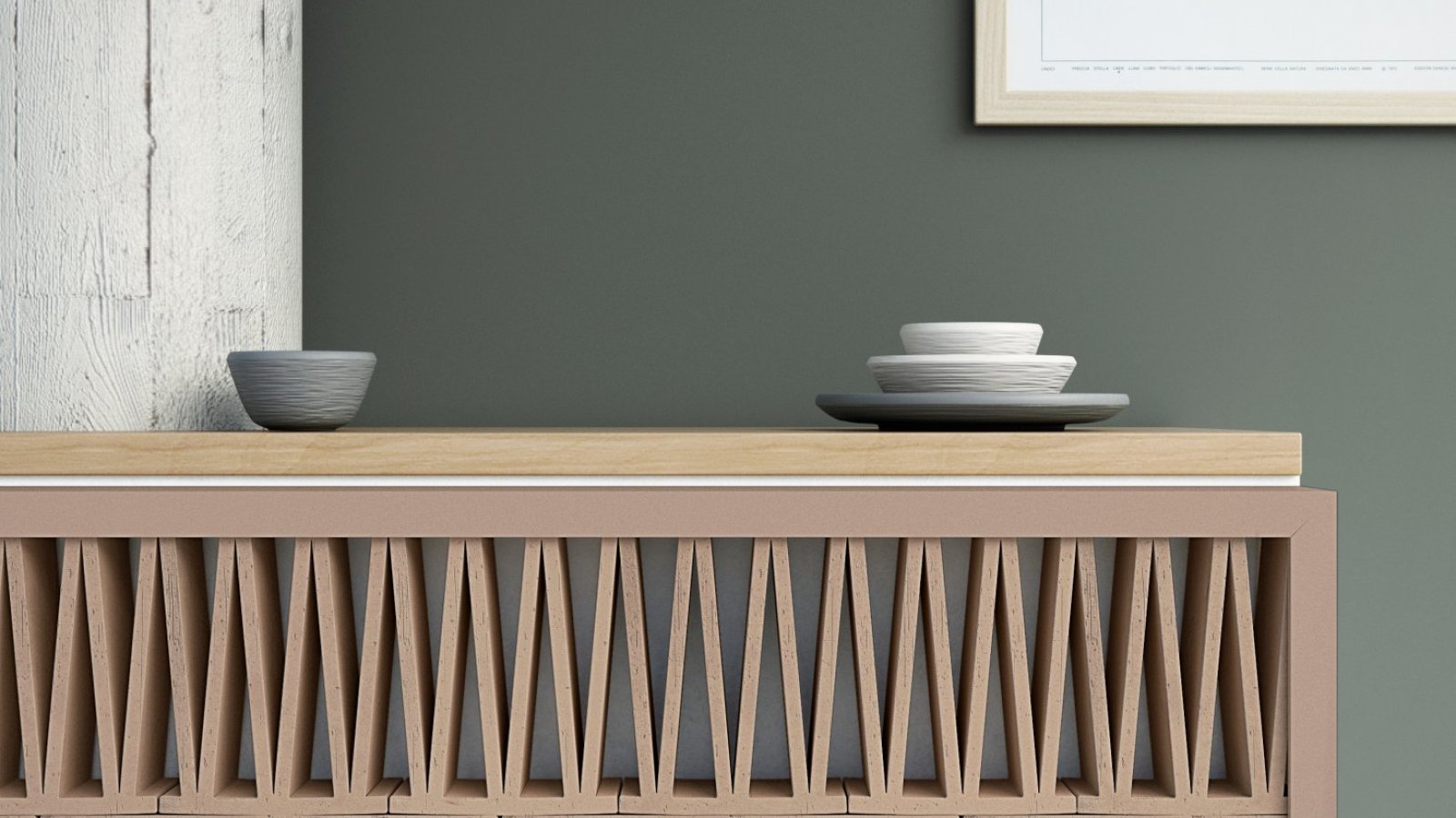 Durchbrochene Terrakotta-Wand Celosia von Mutina