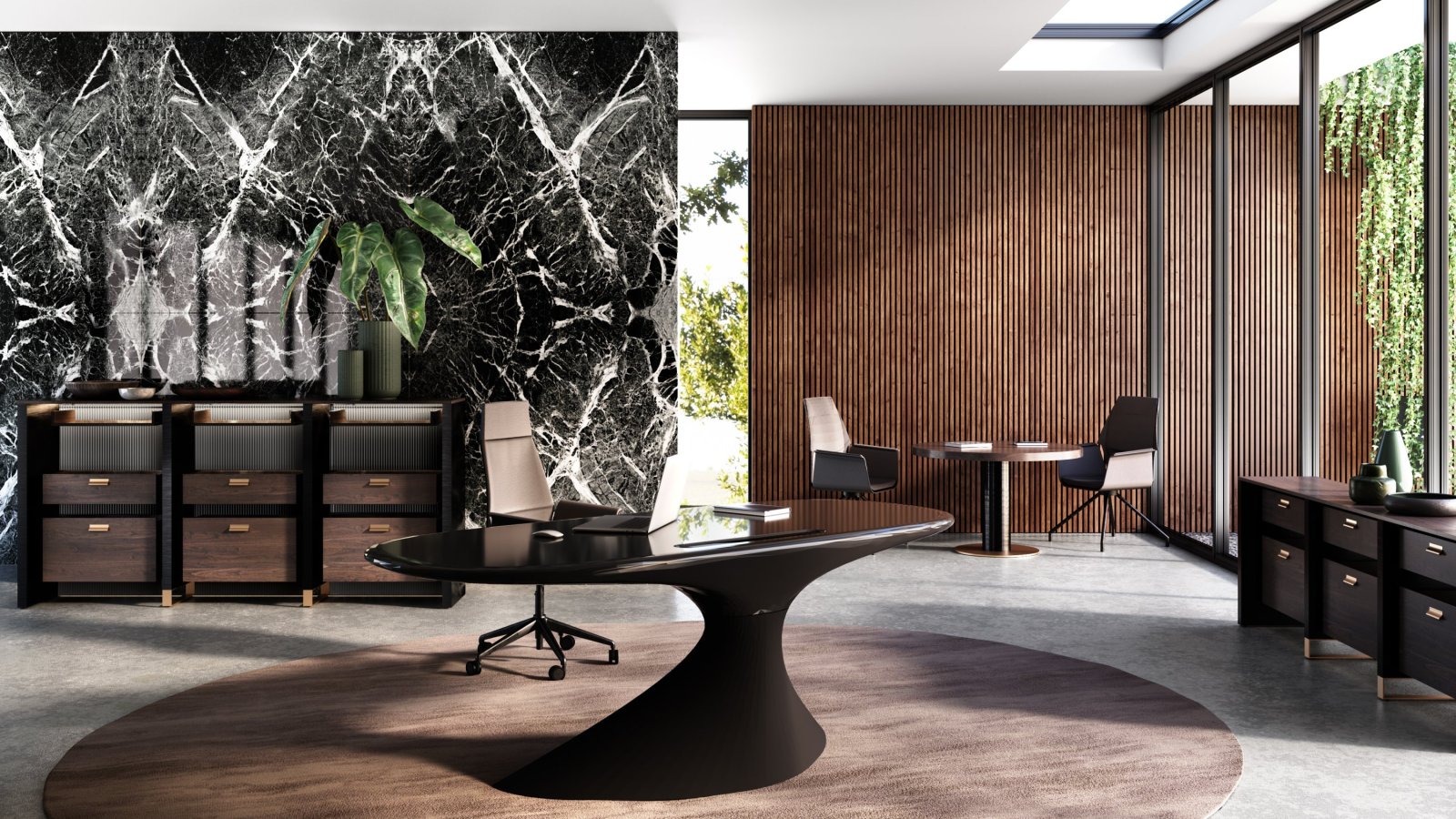 Zero Designer-Schreibtisch von Della Rovere in Sonderfarbe