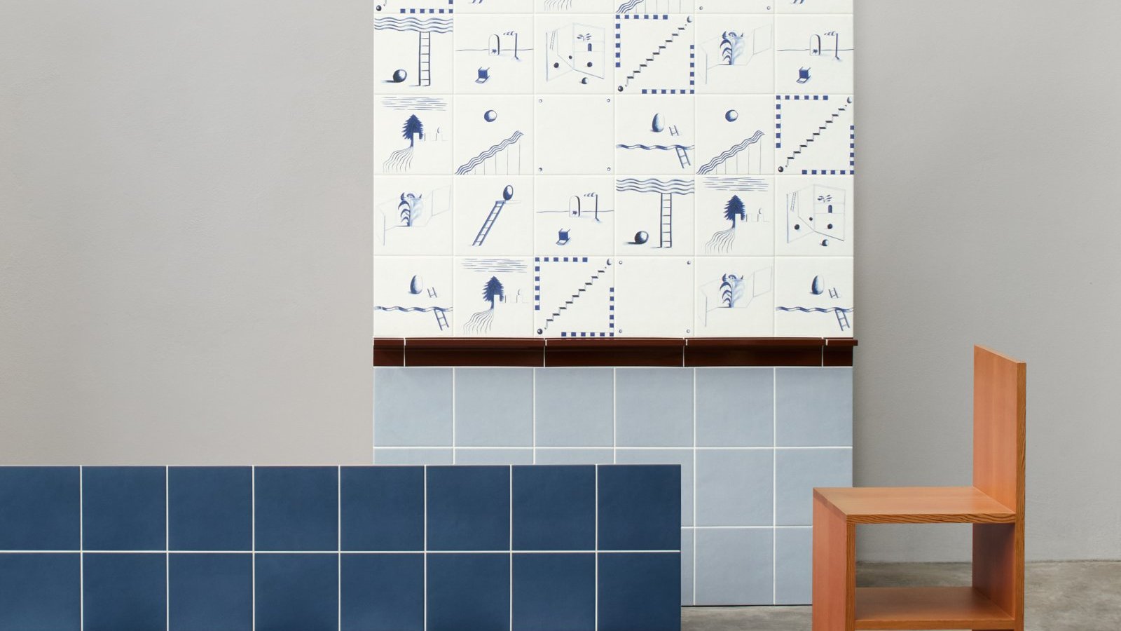 Dintorni-Feinsteinzeugboden von Mutina mit farbigen geometrischen Mustern