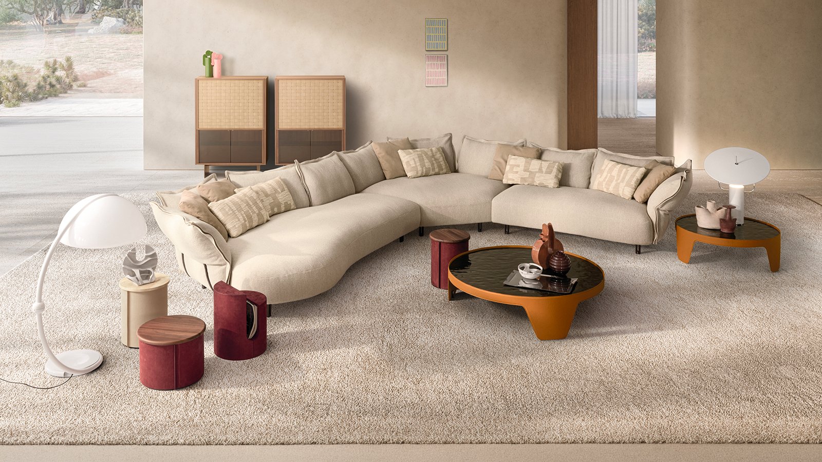Sofa Nuvola von Cierre in einer Loungezone