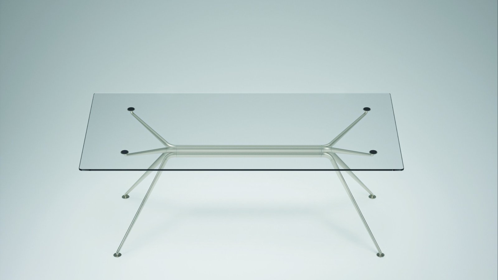 Designer-Schreibtisch Cosmos von Tecno aus recycelbarem Aluminium
