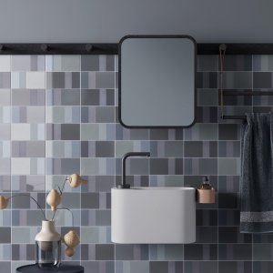 Diarama-Fliesenwand von Mutina mit malerischem Effekt