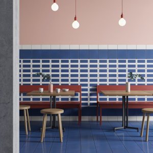 Glasiertes Feinsteinzeug Double Blue, Mattonelle Margherita von Mutina