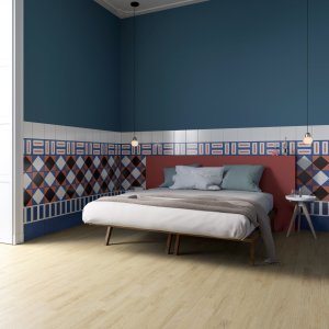 Square Terracotta, handgezeichnetes Motiv von Nathalie Du Pasquier für Mutina