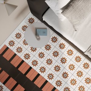 Square Green, handgezeichnetes Motiv von Nathalie Du Pasquier für Mutina