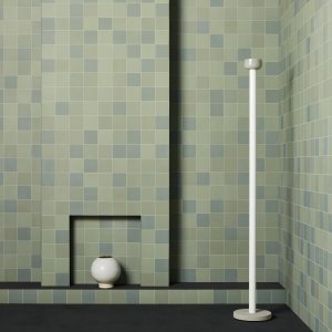 Nasszelle eines Buerohauses mit Mews in Light Blue