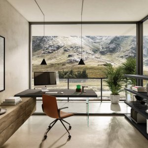 Schreibtisch Scrivania Air von LAGO in einem Direktionsbüro