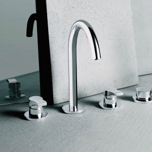 Fantini AL/23 fürs Bidet, Hebelmischer in glänzendem Chrom