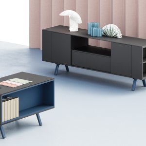 Ovales Stahlrohrbein des Lay-Schreibtischs mit ABS-Stellfuss