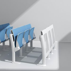 Hörsaal in Kurvenform mit Ares Line Sitzsystem
