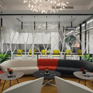 Arper Loop Sofa in einer Kollaborationsfläche