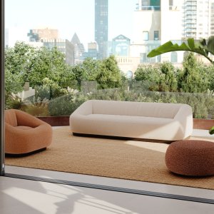 Aom Outdoor Sofa auf einer Terrasse