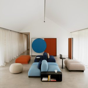 Modulares Sitzsystem Ralik von Arper