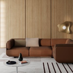 Eckdetail des modularen Systems Shaal von Arper