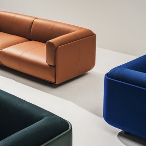 Freistehendes Zweiersofa Shaal im Homeoffice