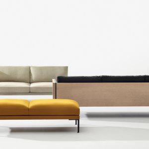 Modulares Steeve Sofa von Arper in einer Loungezone