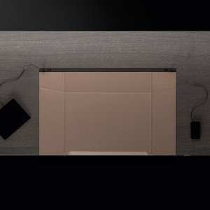 Eleva Schreibtisch elektrisch auf Stehhöhe gefahren