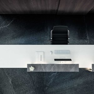 Dokumentierte Pflege der Melaminoberflächen an der Lux Theke