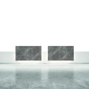 Glaskeramik-Regal mit 45-Grad-Fase der Lux Kollektion