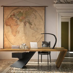 Nasdaq in Nussbaum Canaletto mit Bein in Graphit