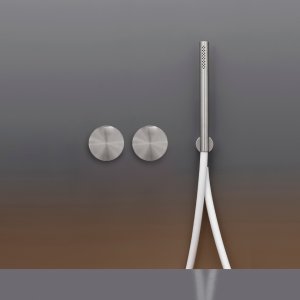 Giotto Wandmischer von Cea Design in poliertem Stahl