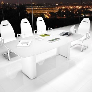 Alfa von Codutti in weiss lackiertem Glas, Kollektion AlfaOmega