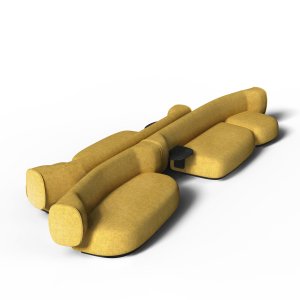 Rückenlehne des Sofas Dorothea mit wechselnder Stärke