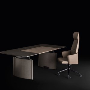 Chefbüro mit Eleva Schreibtisch und Schrankwand