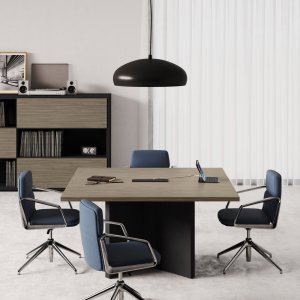 Elite Sitzungstisch-Komposition 490 cm mit inspektionierbarer Kabelsäule
