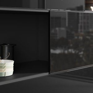 Elite Boiserie-Borde mit LED-Band als ruhiger Videokonferenz-Hintergrund