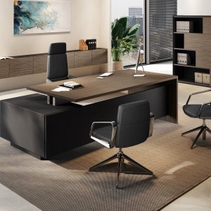 Elite Direktionsetage komplett — Schreibtisch, Sitzungstisch und Boiserie, Design Progetto CMR