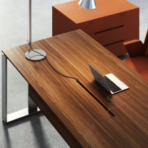 Achteckiger Konferenztisch Altagamma mit 600 cm Länge aus drei Platten zu 200