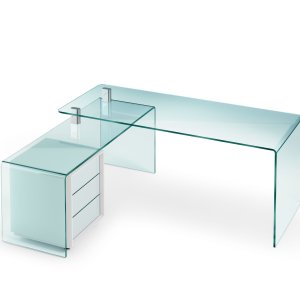 Designarmatur-freies Glasbüro mit dem Schreibtisch Rialto