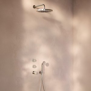 Brauseset Flora: Handbrause im Halter, Schlauch und runde Rosette