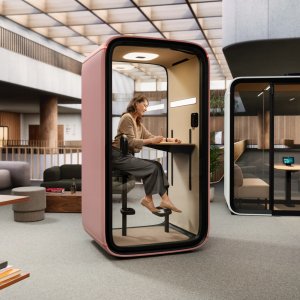 Touchscreen-Bedienung der Framery One Kabine