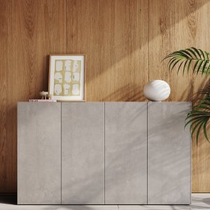 Rauchglasboden im Innern des Mux70 Schranks