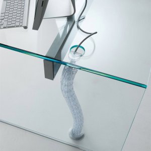 Air Desk mit Platte in Lederoptik von Gallotti & Radice
