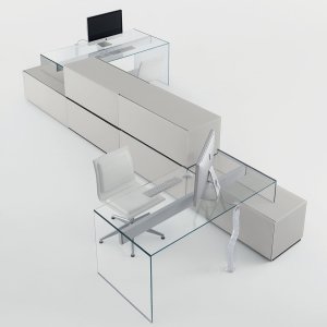 Kristall grigio Italia am Air Desk