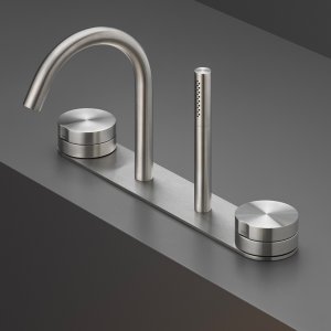 Designarmatur Giotto mit konzentrischem Griff und Rosette
