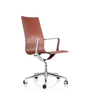 Kuna Chair in schwarzem Leder