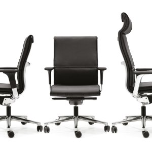 Detail des zweifarbigen Elastiknetzes der Una Chair