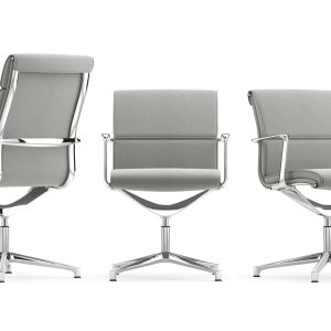 Geschlossene Aluminium-Armlehnen der Una Chair