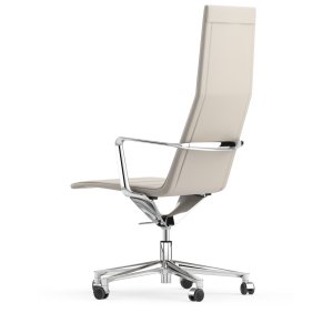 Valea Chair in Stoff und Leder nebeneinander