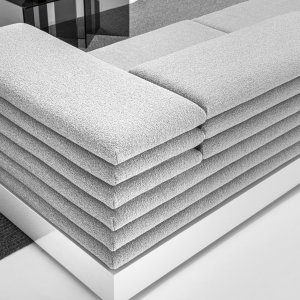 Hocker im Quadrat 105 × 105 cm aus der Familie Acamante