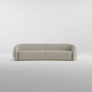 Apper von LaCividina: Sessel von vorn, 130 cm breit, in hellem Textil