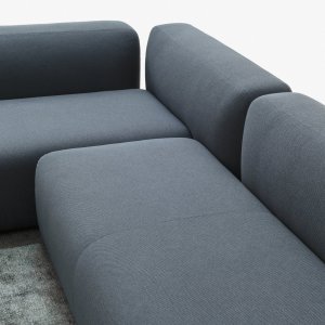 Versetzte Rückenlehne des Sofas Suiseki von LaCividina