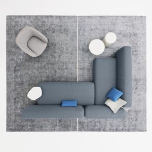 Suiseki Sofa mit abziehbarem Stoffbezug für den Objektbereich