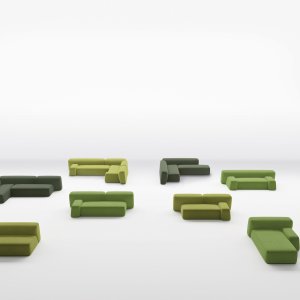 Suiseki Module in versetzten Höhen kombiniert