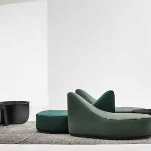 Hocker Trio Waves, dreiblättrig