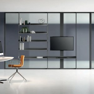 Glastuer Simple Bold fluchtend mit den Wandprofilen